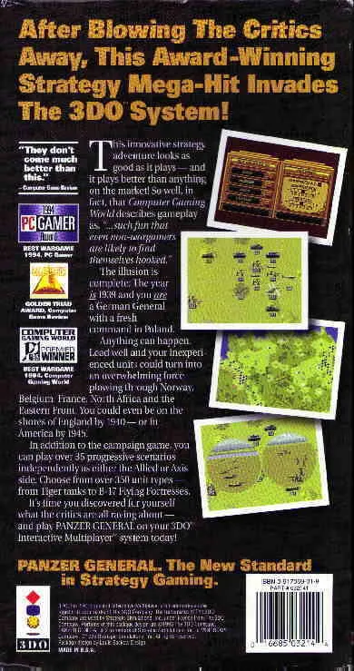 Panzer General box back