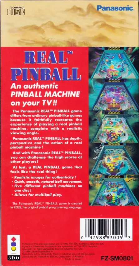 Real Pinball box back