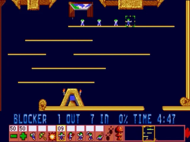 Backdrop artwork for Lemmings