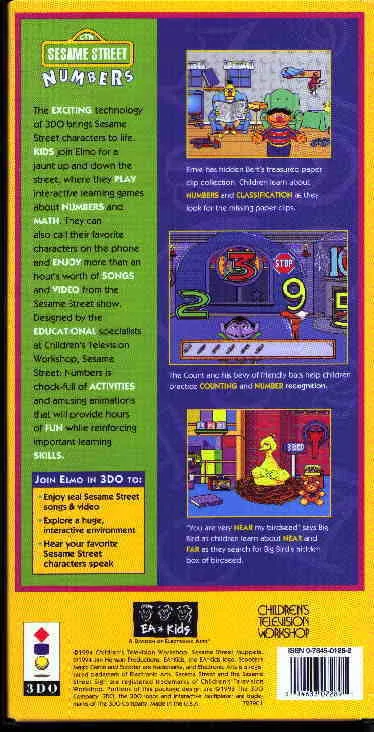 Sesame Street: Numbers box back