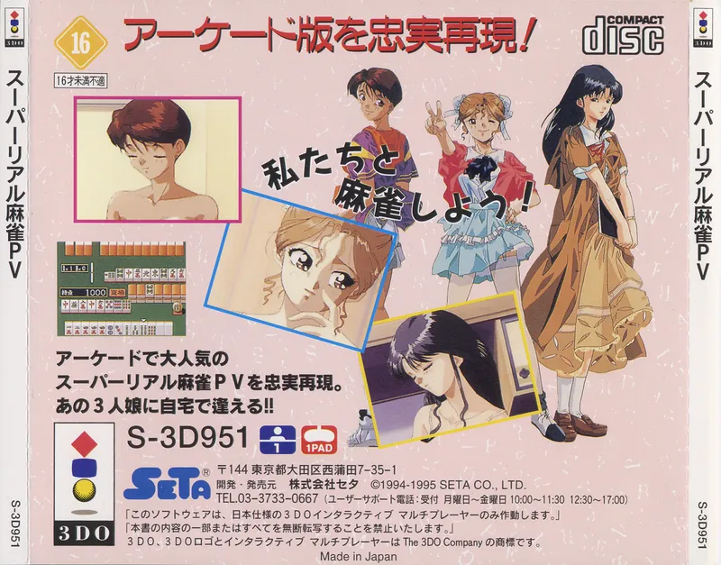 Super Real Mahjong P V box back