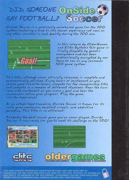 OnSide Soccer box back