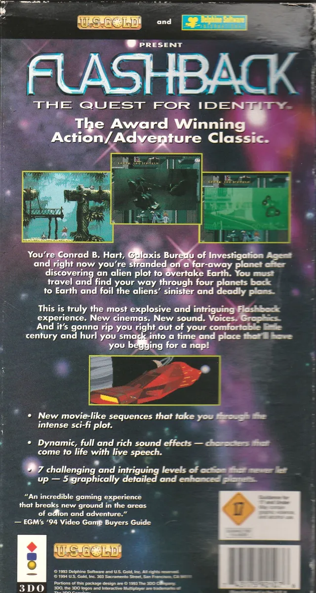 Flashback: The Quest for Identity box back