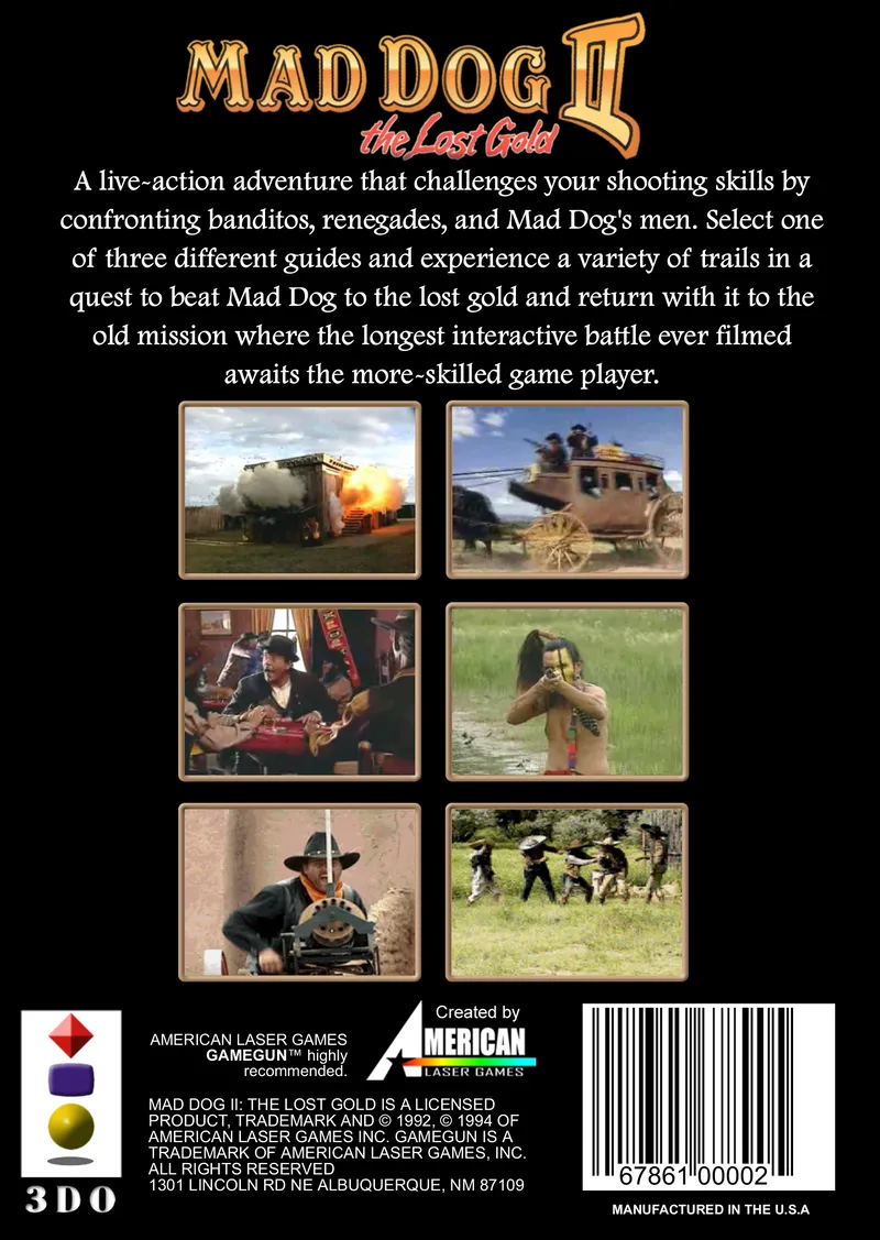 Mad Dog II: The Lost Gold box back