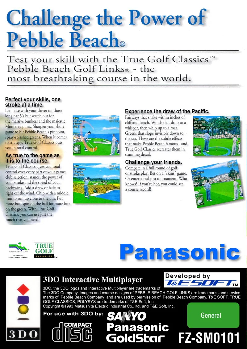 T&E VR Golf: Pebble Beach no Hatou box back