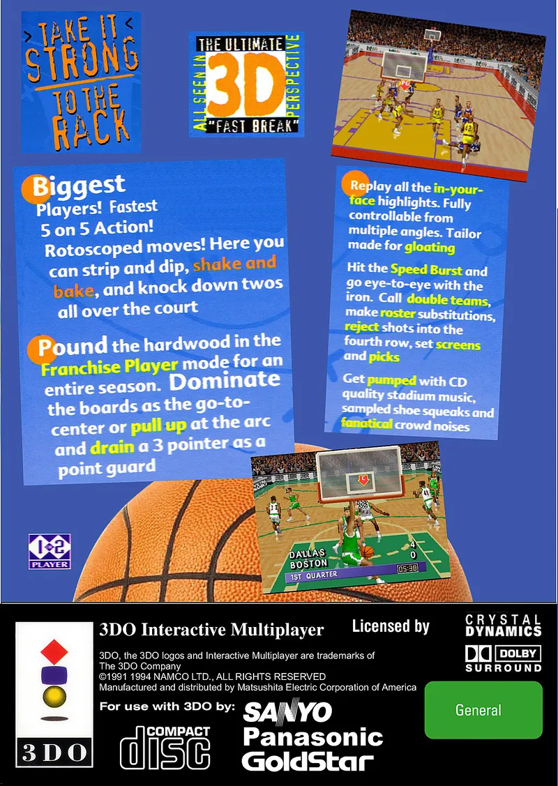 Slam 'n Jam '95 box back