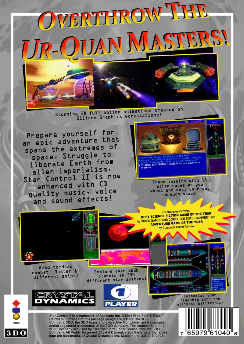 Star Control II box back