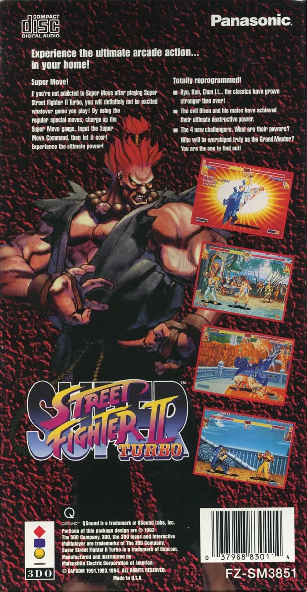 Super Street Fighter II Turbo box back