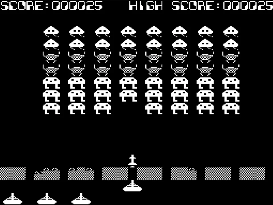 Backdrop artwork for Invaders from Space Version 1.1