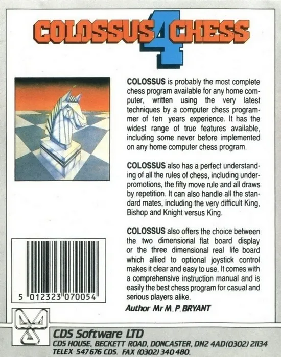 Colossus Chess 4 box back