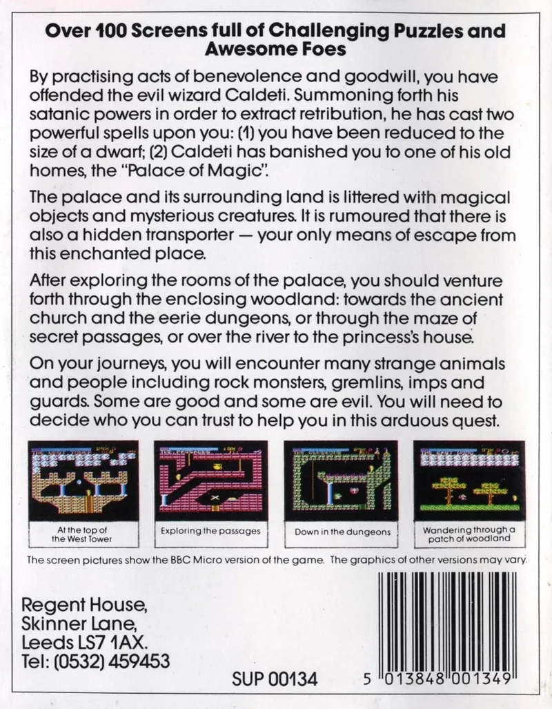 Palace of Magic box back