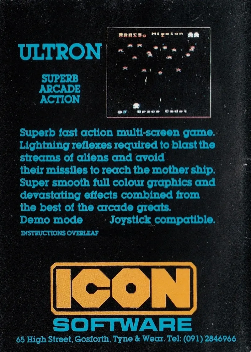 Ultron (Icon Software) box back