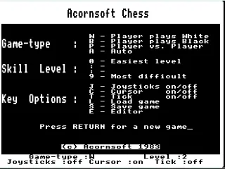 Backdrop artwork for Chess (Micro Power)