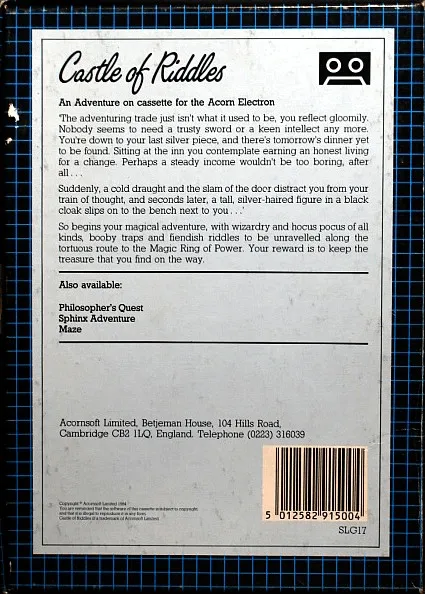 Castle of Riddles box back