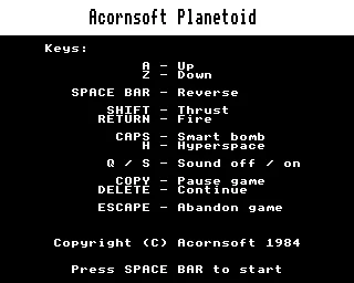 Backdrop artwork for Planetoid