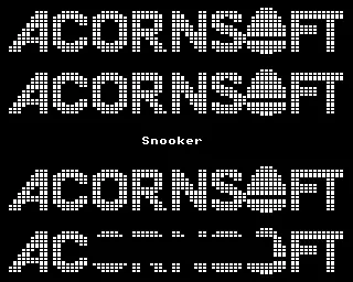 Backdrop artwork for Snooker (Acornsoft)