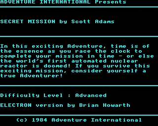 Backdrop artwork for Secret Mission