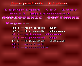 Backdrop artwork for Despatch Rider