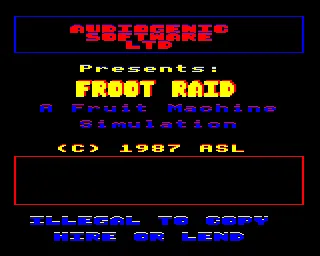 Backdrop artwork for Froot Raid