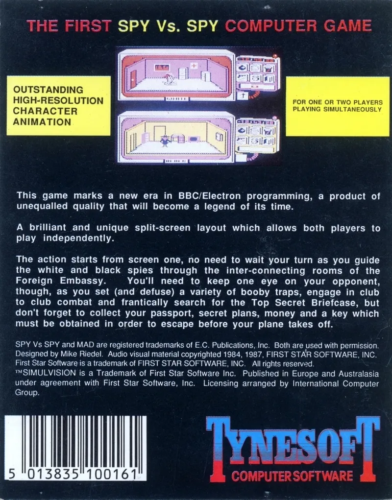 Spy vs Spy box back