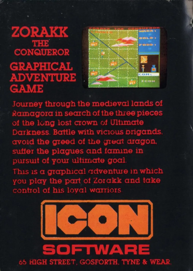 Zorakk the Conqueror box back