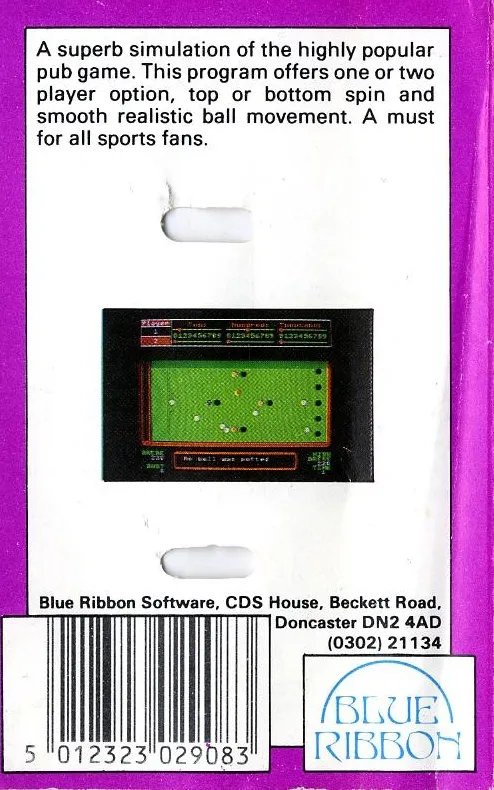 Bar Billiards box back