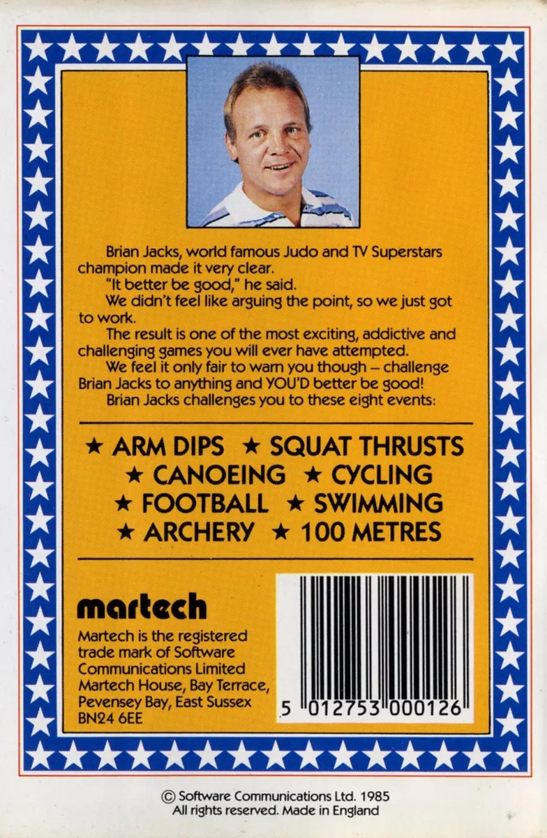 Brian Jacks Superstar Challenge box back