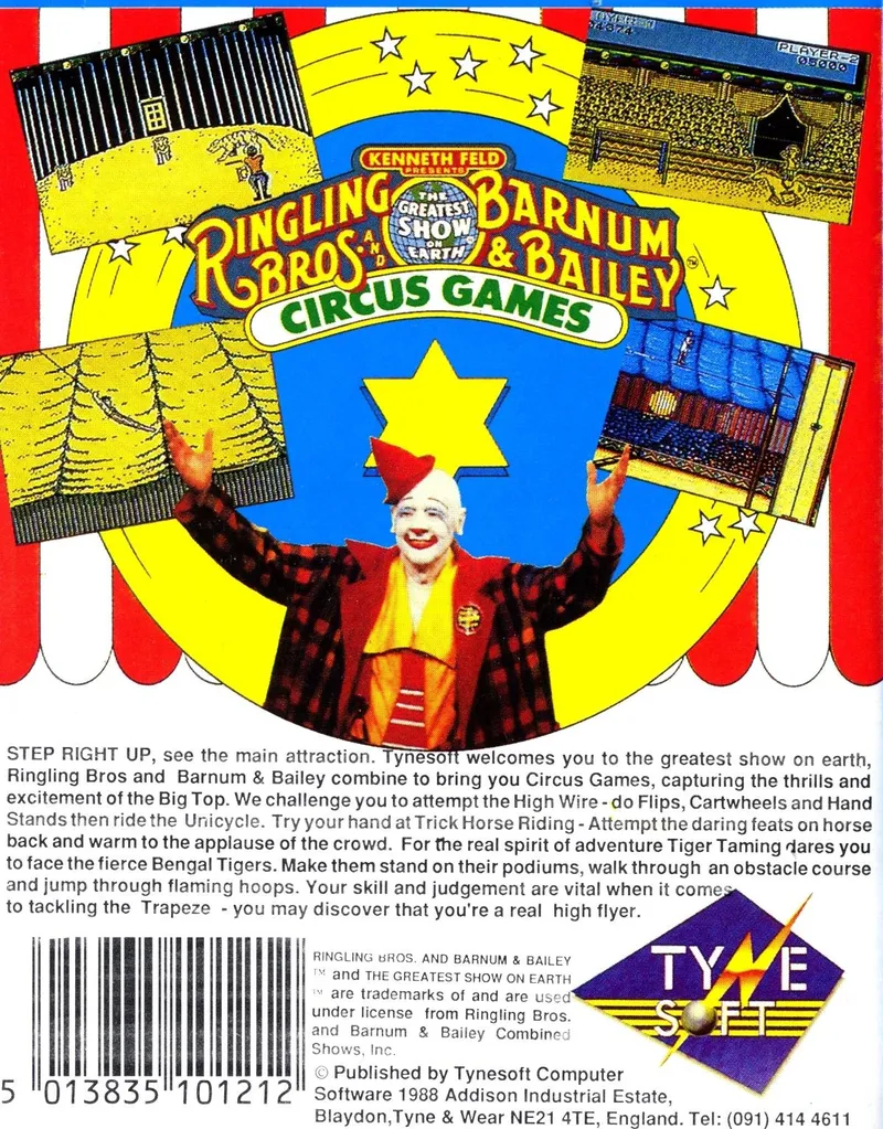 Circus Games box back