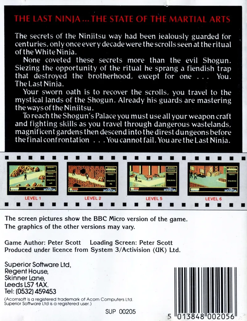 The Last Ninja box back