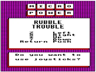 Backdrop artwork for Rubble Trouble