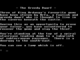 Backdrop artwork for The Greedy Dwarf