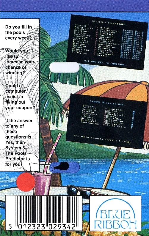 System 8: The Pools Predictor! box back