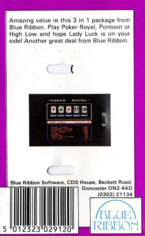 Video Card Arcade box back