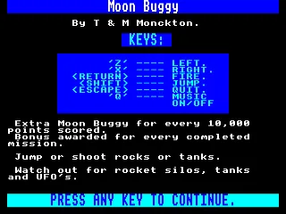Backdrop artwork for Moon Buggy