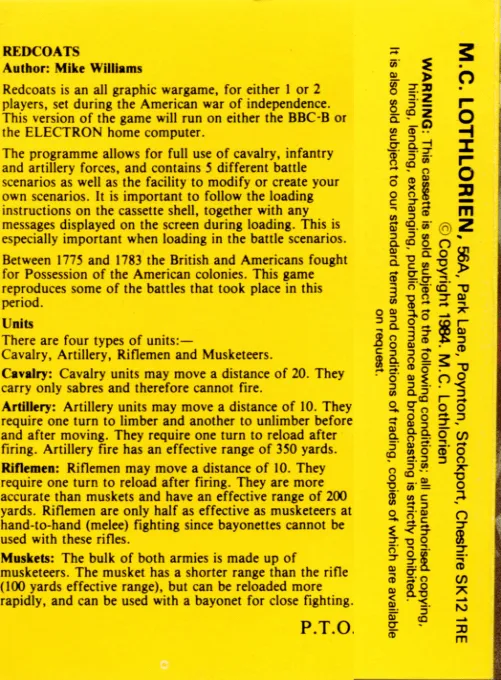 Red Coats box back