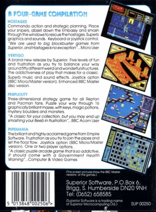 Pipe Mania box back