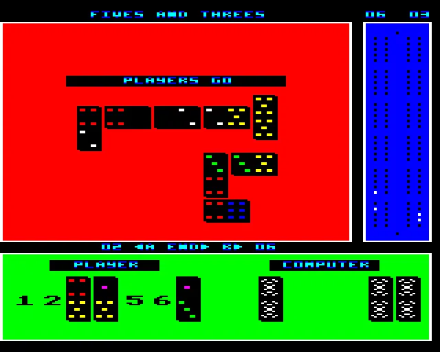 Backdrop artwork for Dominoes (Blue Ribbon Software)