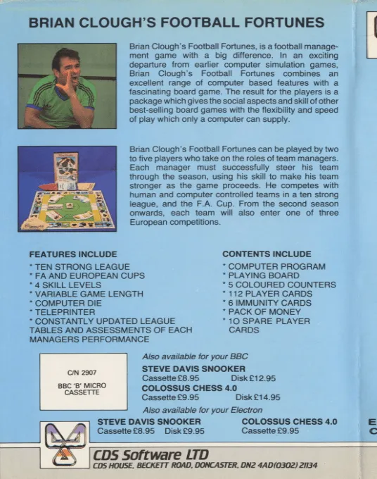 Brian Cloughs Football Fortunes box back