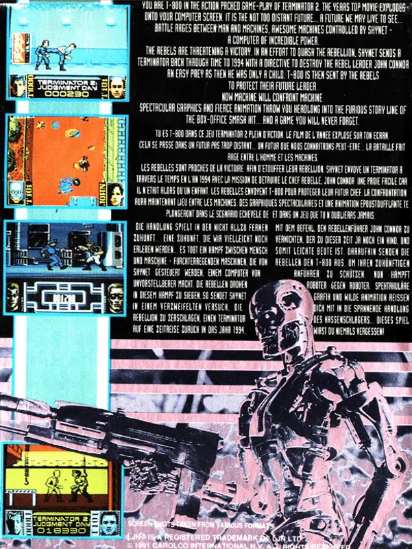 Terminator 2: Judgement Day box back