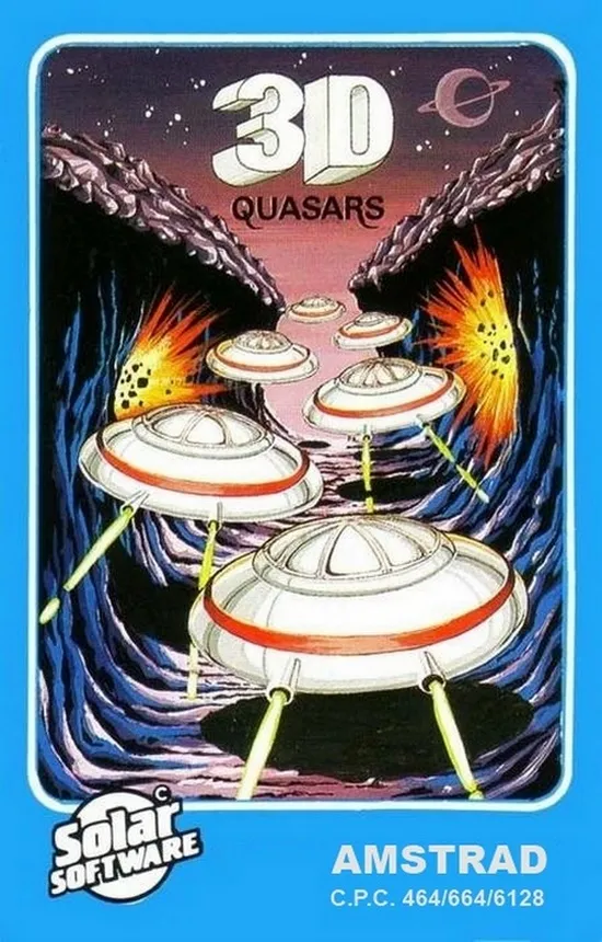3D Quasars cover art for Amstrad CPC