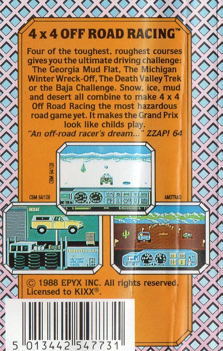 4x4 Off-Road Racing box back