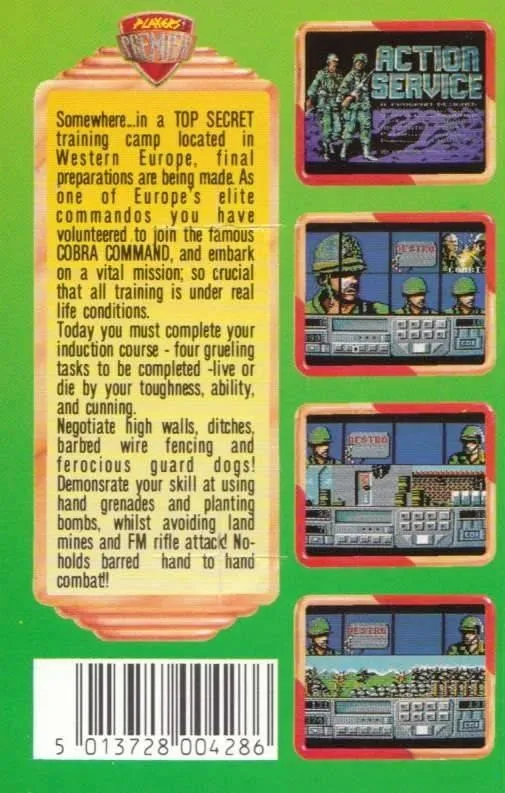 Action Service box back