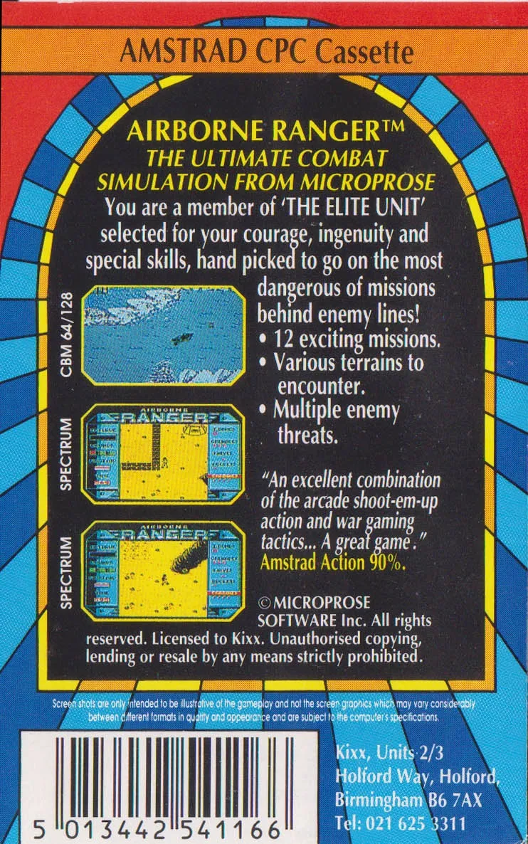 Airborne Ranger box back