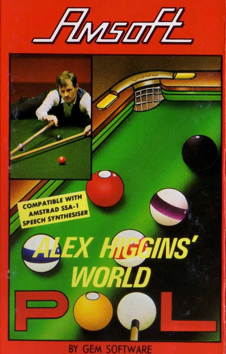 Alex Higgins' World Pool cover art for Amstrad CPC