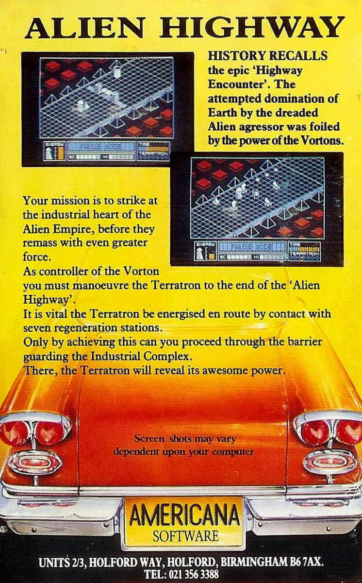 Alien Highway: Encounter 2 box back