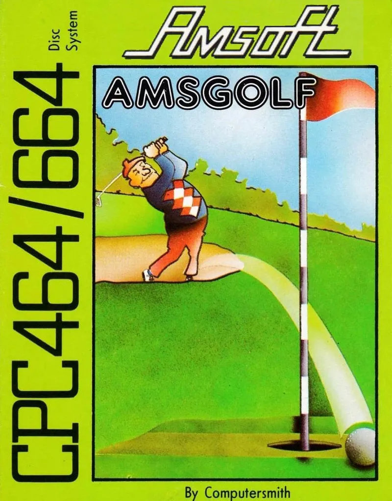 Amsgolf cover art for Amstrad CPC
