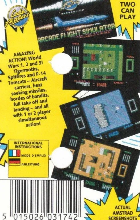 Arcade Flight Simulator box back