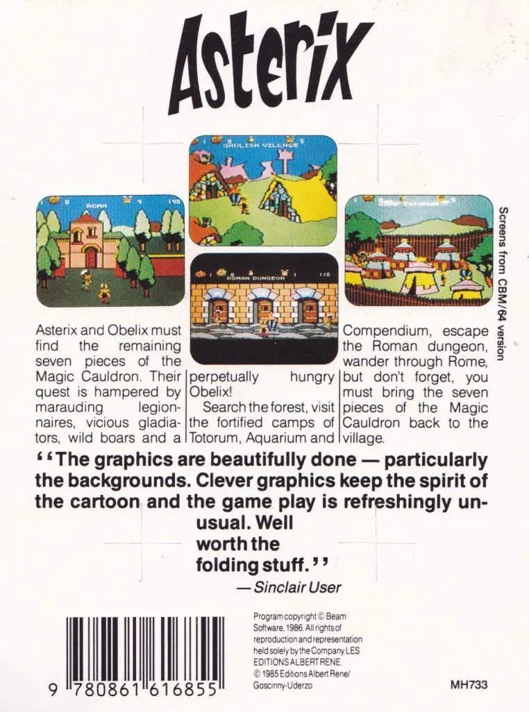 Asterix and the Magic Cauldron box back