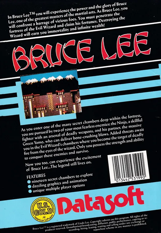 Bruce Lee box back