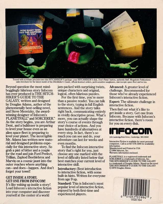 The Hitchhiker's Guide to the Galaxy box back